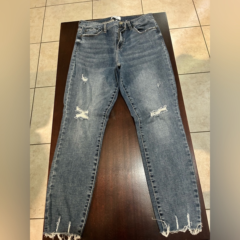 Pistola Distressed Gray Skinny Jeans